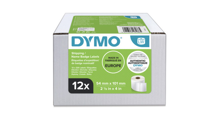 Etiket dymo 13186 labelprint verz/badge 54x101 eco