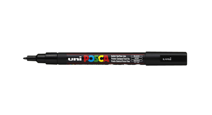 Verfstift posca pc3m f zwart(pc3m n)