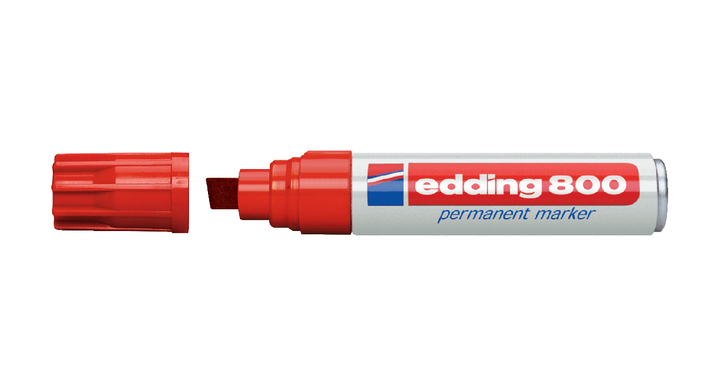 Viltstift edding 800 perm schuin 4-12mm rood