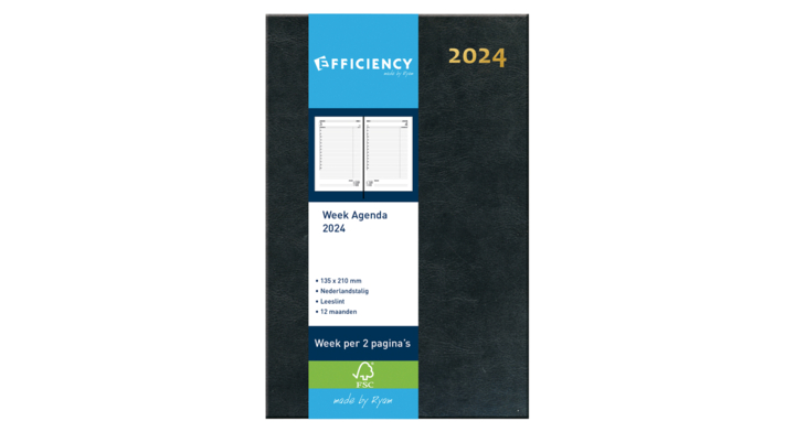 Ryam Efficiency, agenda 2025, 7dagen/2pag, assorti