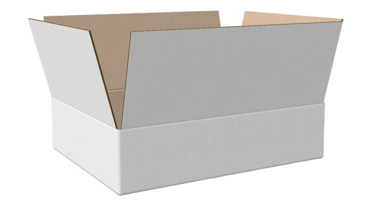 Kartonnen dozen, 290x220x70mm, B-golf, wit (1080 st)
