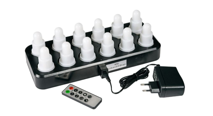 Duni LED | Oplaadbare Lampjes | Warm White | 165735 (12 stuks) OP=OP AANBIEDING
