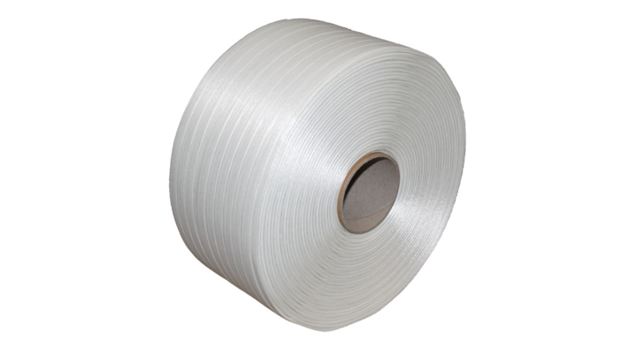 Omsnoeringsband, polyester, 13mm x 1100m, K76, wit (2 rol)