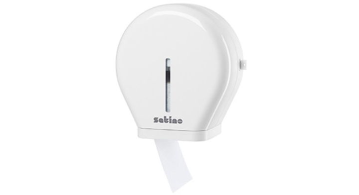 Satino by WEPA | Mini Jumbo Toiletpapier Dispenser | JT1 | Wit | 331050