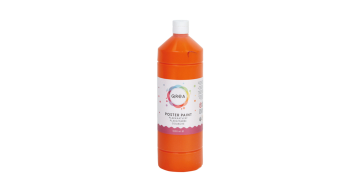 Plakkaatverf qrea oranje 1000ml(47504)