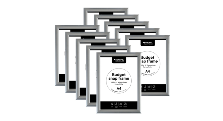 Kliklijst europel budget a4 zilver 10 stuks(355060)