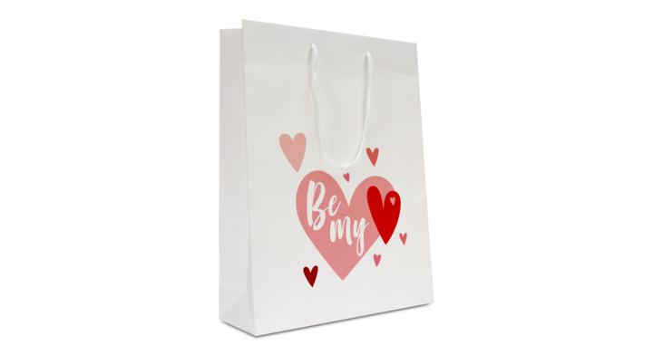 papieren valentijn tassen - 25+11x33cm,wit, (100st)