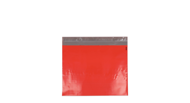 Verzendzak, plastic,  40x30cm+klep, rood (250 stuks)