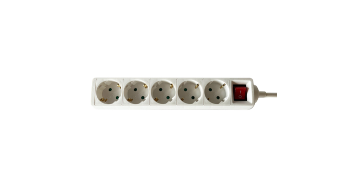 Stekkerdoos brasq  5 voudig 3 meter wit(8742614)