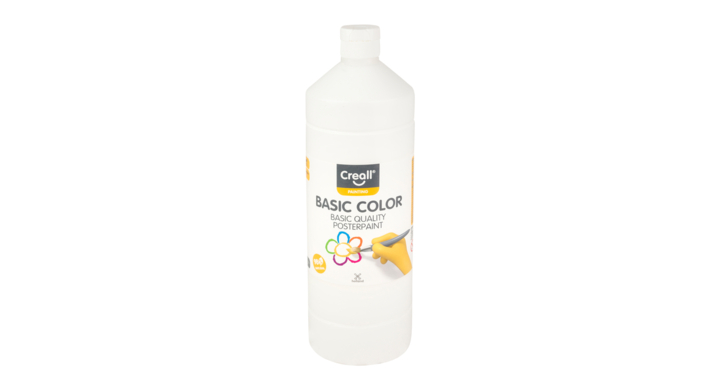 Plakkaatverf creall basic wit 1000ml 1821 