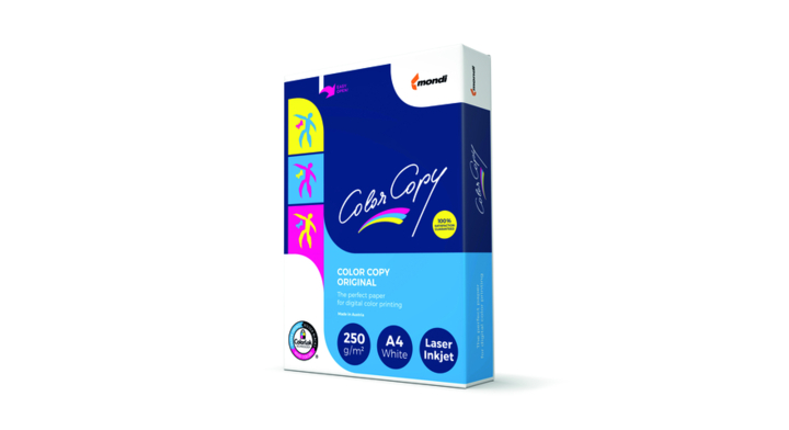 Laserpapier color copy a4 250gr wit, pak 125 vel