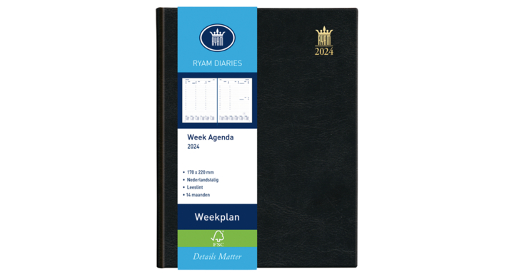 Agenda ryam weekplan 2025, 170x220mm