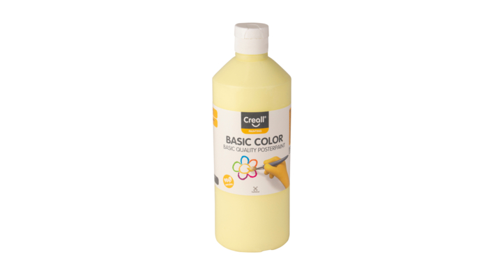 Plakkaatverf creall basic pastel geel 500ml(30092)