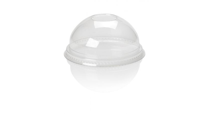 Deksel sapbeker, 95mm, bol met opening, APET, transparant (800 stuks)   