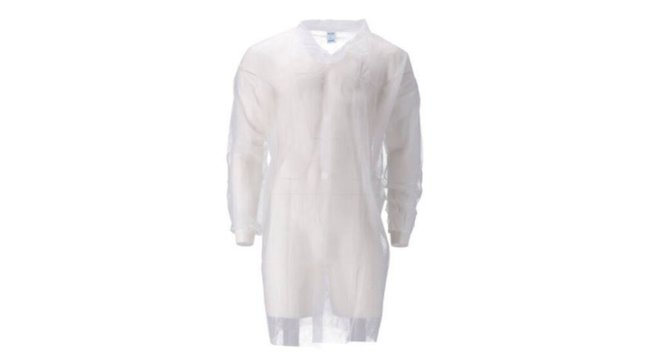 Bezoekersjas | Non Woven PP | Klittenband | Maat XXL | Wit (100 stuks)