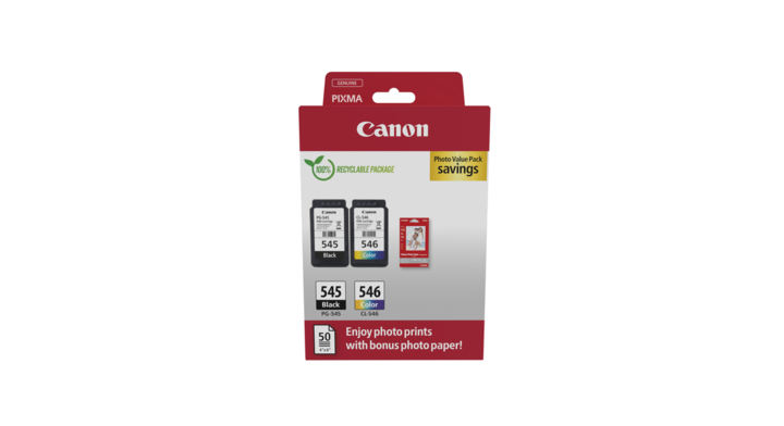 Inkcartridge canon pg-545 cl-546 zwart kleur(8287b005)