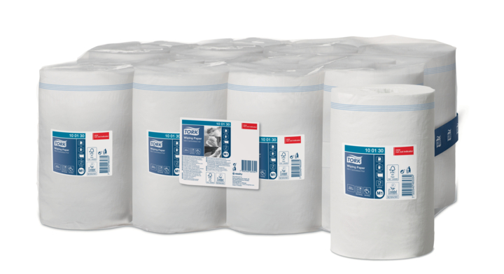 Tork Advanced | Mini Poetsrol | 120 Meter | 1-Laags | Recycled | M1 | Wit | 100130 (11 stuks)