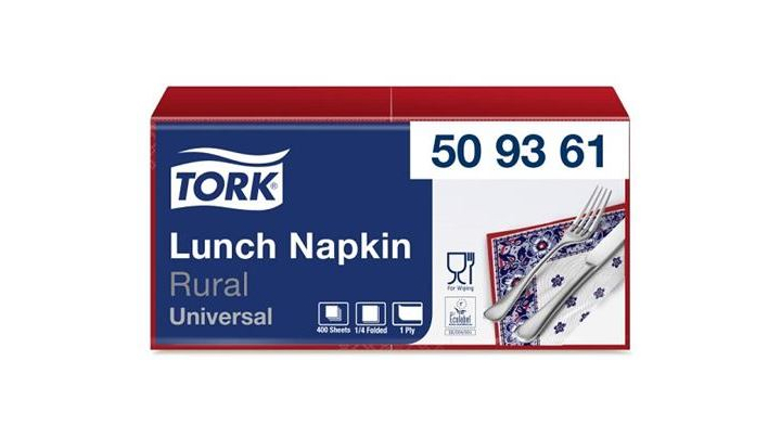 Tork, servet, 33x33 cm, 1-laags, Rural, 509361 (3200 stuks) | OP=OP AANBIEDING
