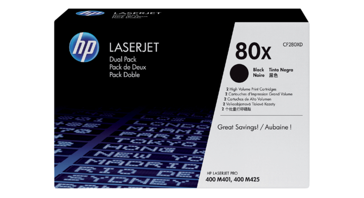 Tonercartridge hp cf280xd no 80x black hc duopack(cf280xd)