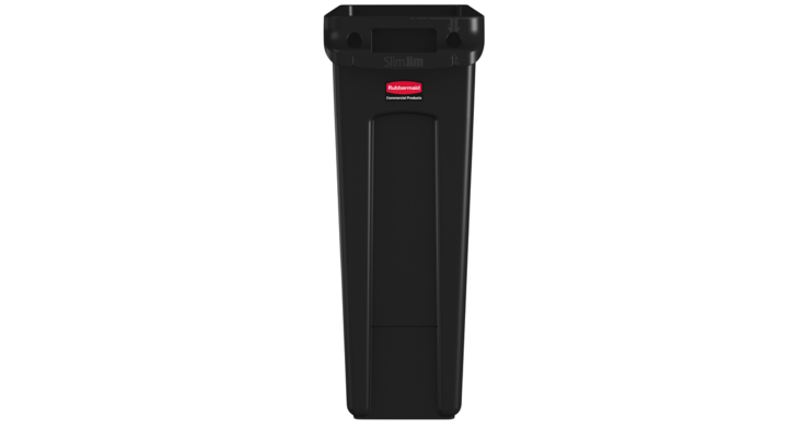 Afvalbak Rubbermaid Slim Jim VT | 87L | zwart (FG354060BLA)