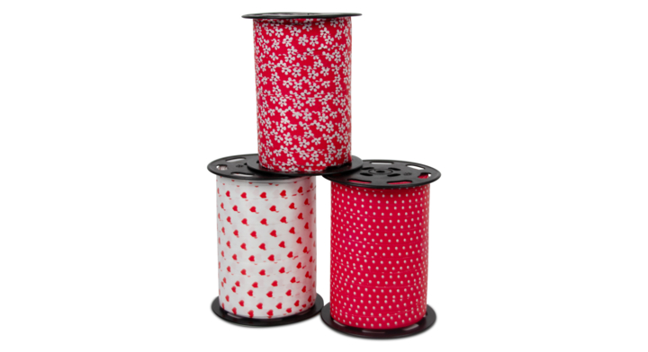 Krullint Assorti - rood 10mmx225meterRood3st