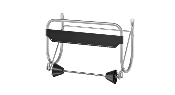 Satino by WEPA | Industrie Poetsrolhouder | Wandhouder | CR1 | Alu/Zwart | 332380