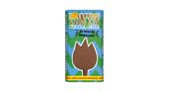 Chocolade tony chocolonely je wordt bedankt(nlrgmak180)