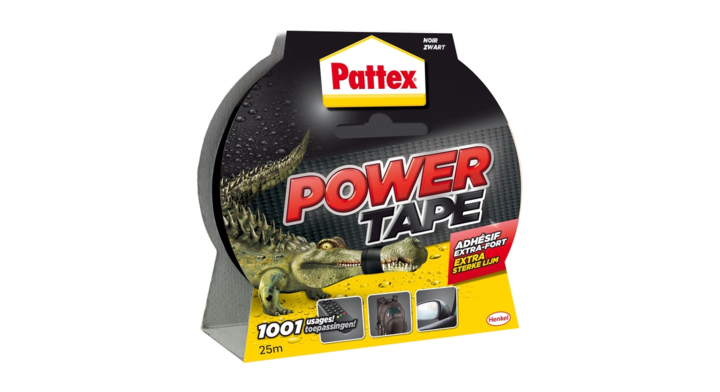 Plakband pattex power tape 50mmx25m zwart