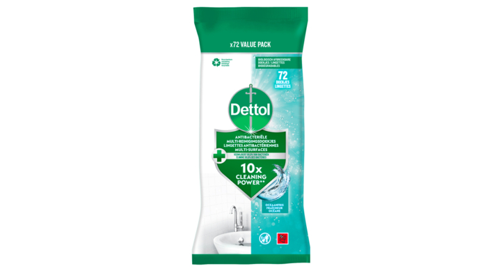 Reinigingsdoekjes dettol antibacterieël ocean 72st