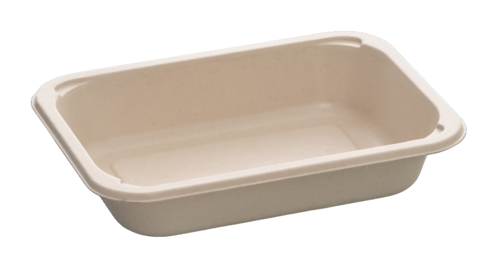 Menuschaal, 1 vaks, suikerriet, 187x136x36mm (300 stuks)