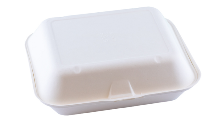 Maaltijdbak suikerriet, 235x195x75mm, 1 vaks (250 stuks)