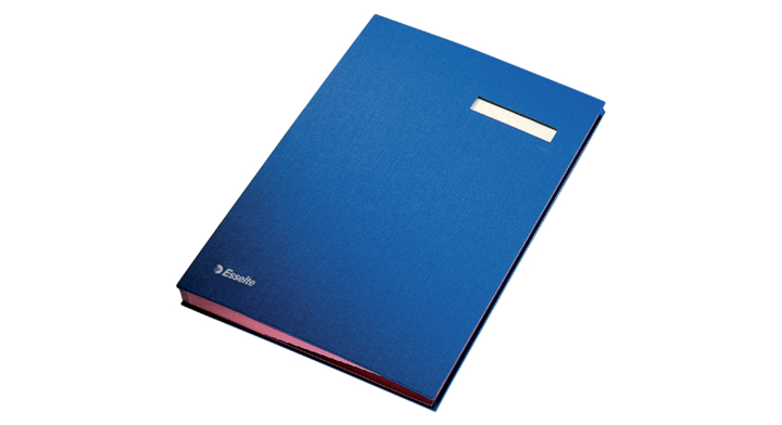 Vloeiboek esselte karton 20tabs blauw(621063)