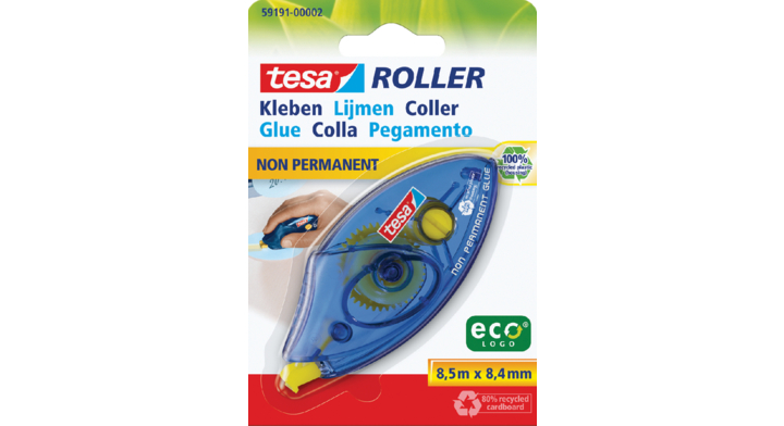 Lijmroller tesa eco niet permanent op blister(59191-00002-03