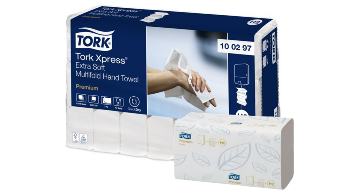 Tork Premium | Interfold Papieren Handdoekjes | 34x21,2cm | 2-Laags | H2 | Wit | 100297 (2.100 stuks)