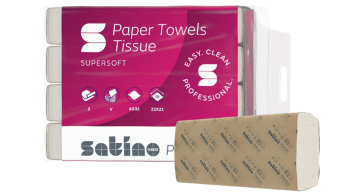 Satino Prestige | Papieren Handdoekjes | 21x22cm | 2-Laags | PT3/PT4 | Wit | 278090 (4.032 stuks)