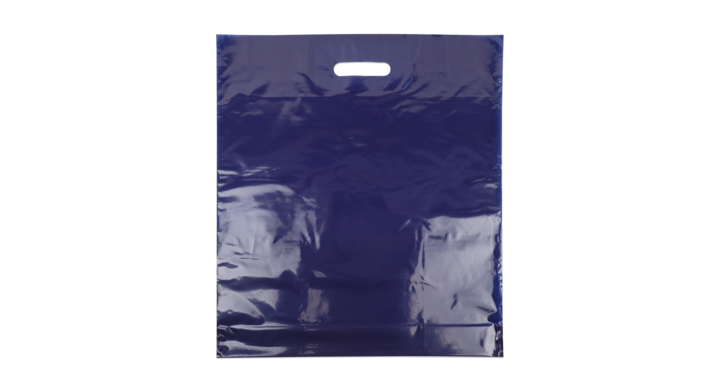 Draagtas, 45x50+2x4cm, ldpe, dkt, blauw (500 stuks)