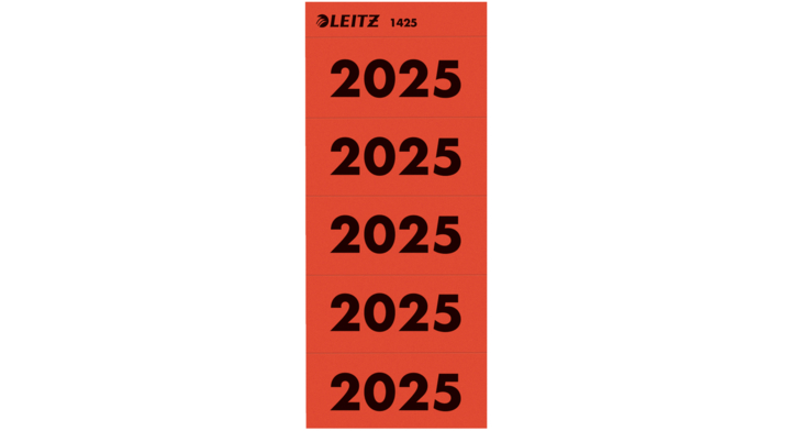 Rugetiket leitz 2025 rood 100 stuks(14250025)