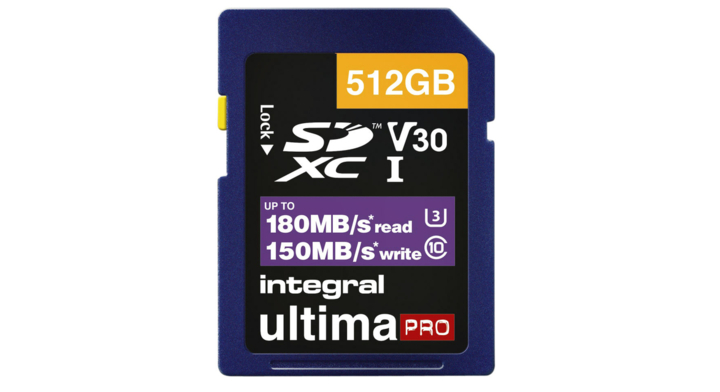 Geheugenkaart integral sdxc 512gb(insdx512g-180/150v30)