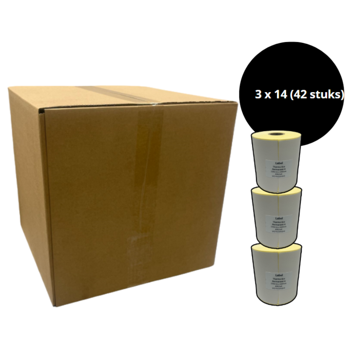 Verzendetiketten, thermo eco papier, 100x150mm, permanent, K25 (300 stuks) - 3