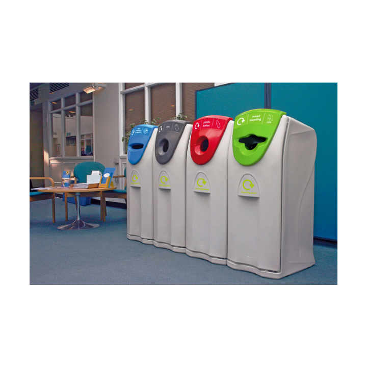 Maxi Envirobin, modulaire afvalscheidingsbak, 140 liter, grijs, VB 063970 | gemixt afval - 2