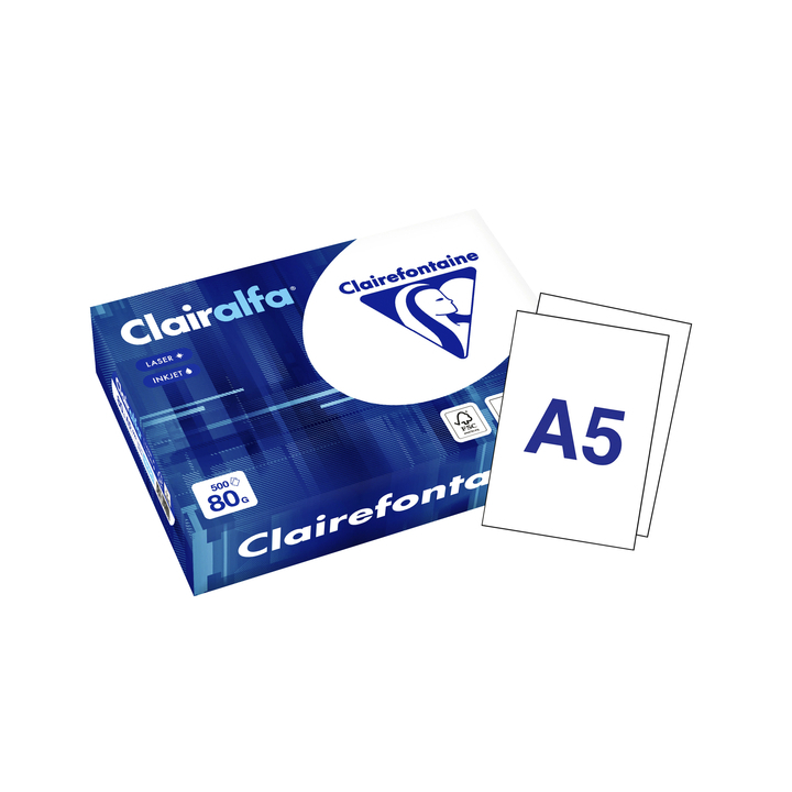 Kopieerpapier clairefontaine clairalfa a5 80gr wt(1910c) - 1