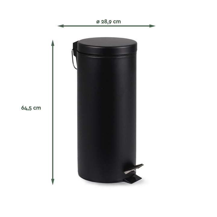 Afvalbak Brasq pedaalemmer | 30 liter | zwart (8762614) - 1