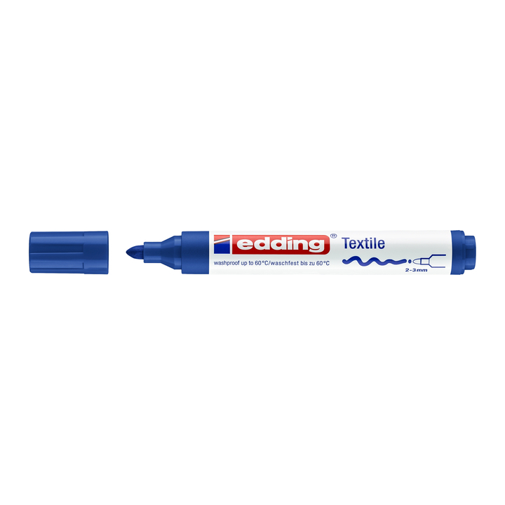 Viltstift edding 4500 textiel rond 2-3mm blauw - 0