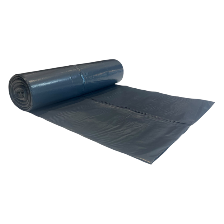 Vuilniszak | LDPE | 65/25x140cm | 240 Liter | T70 | Zwart (10 rollen x 10 zakken)  - 0