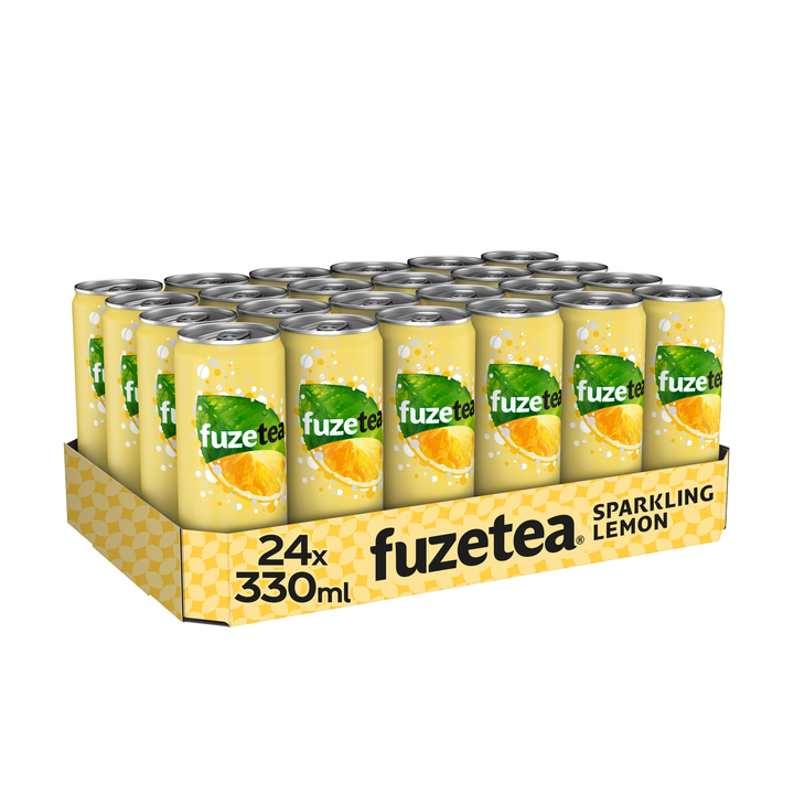 Frisdrank fuze tea black tea sparkling lemon 330ml(284949) - 1