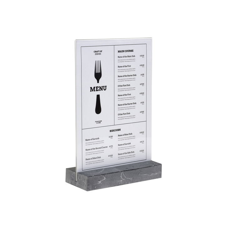 Kaarthouder europel a4 polystone antraciet(351022) - 1
