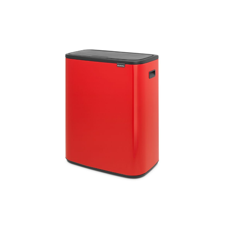 Brabantia Touch, afvalbak, 2x30 liter, rood, VB 221507 - 0