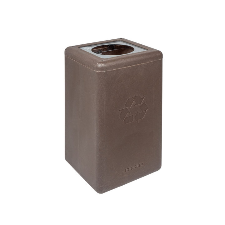 Brickbin, modulaire afvalscheidingsbak, 65 liter, bruin, VB 193790 | restafval - 0