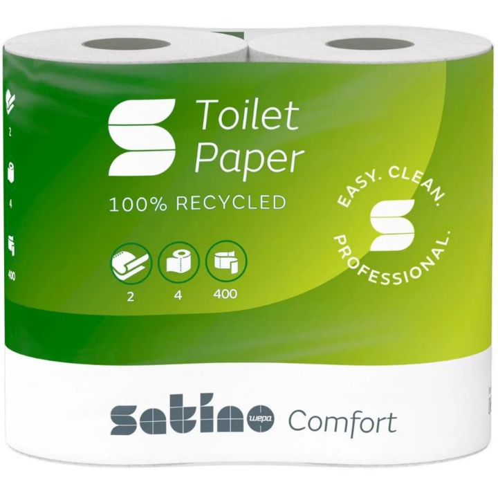 Satino Comfort | Toiletpapier | 400 Vel | 2-Laags | MT1 | Wit | 062480 (40 stuks)  - 1