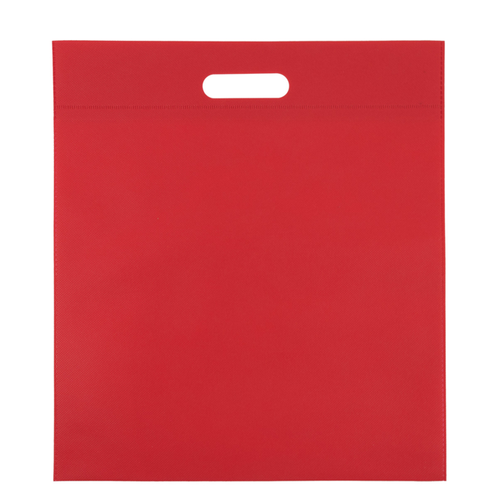 Draagtas, non-woven, 40x45cm, greep gestanst, rood (400 st) - 0